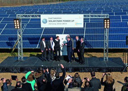 Inauguraci�n de la instalaci�n solar en la planta de Chattanooga, en Estados Unidos