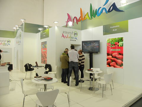 El stand de Freshuelva en la pasada edicin de Fruit Logistica