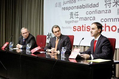 En el centro de imagen, el president de la Generalitat de Catalunya, Artur Mas...