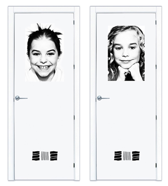 La personalizacin de una puerta con retratos familiares es ideal para proyectos de decoracin interior de una vivienda