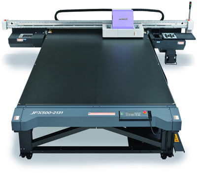 La impresora plana UV de gran formato Mimaki JFX-500 2131 incorpora un nuevo concepto de mquina con secado LED