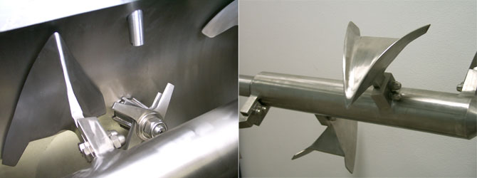 Foto 3: Inyector (izq.) y agitador (dcha.).