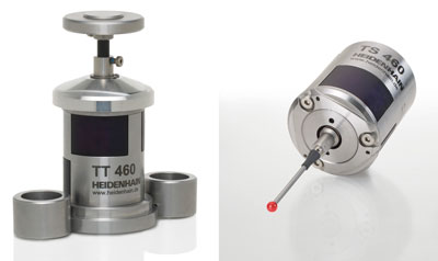 Sonda de palpacin de herramientas TT 460 (izquierda) y sonda de palpacin de pieza (derecha)...