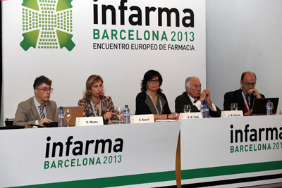 scar Mateo, Nria Bosch, Rosa Maria Valls, Josep Maria Garcia i Gerard Costa, durante la mesa redonda