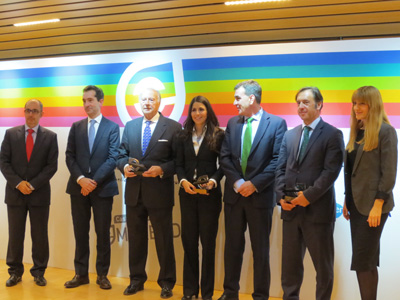 Los galardonados en la ceremonia de entrega de los premios Castilla y Len emprende