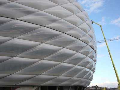 El estadio 'Allianz' en Mnich es un ejemplo de aplicacin del ETFE