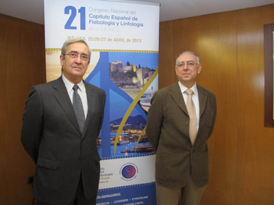 Doctores Vicente Ibez y Rafael Gmez Medialdea, en la inauguracin XXI Congreso Flebologa y Linfologa