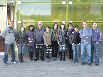 Participants of the project to the doors of the Institute of Molecular and Cellular Biology of Plants