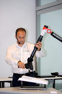 Sergi Aymerich, responsable de producto de Leica y ROMER, present el brazo porttil