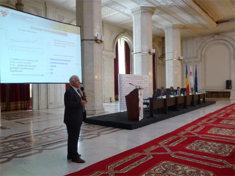 El director general de la OIV, Federico Castellucci, present en Bucarest el resumen general de las tendencias
