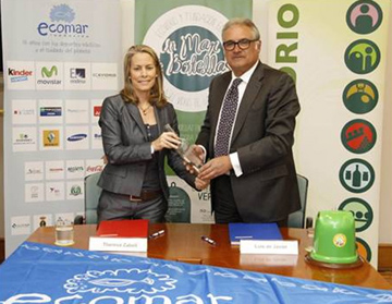 Theresa Zabell, presidenta de Fundacin Ecomar, y Luis de Javier, presidente de Ecovidrio...