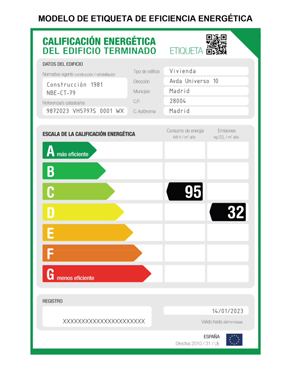 Modelo de etiqueta de Eficiencia Energtica AR