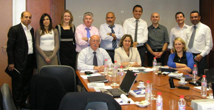 Representantes de los diversos clsters miembros del proyecto Textile2020 con representantes del clster tunecino MFC Ple...