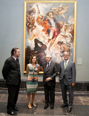 Representatives of the Iberdrola Foundation, touring the Prado Museum