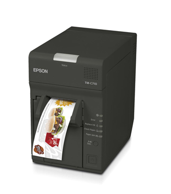 The new Epson TM-C710 stamps in full color