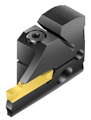 The range of slotted front Corobore 825 SL tipped CoroCut 1-2 cutting edges