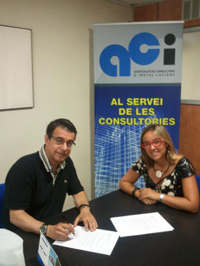 Esther Urea, directora de la Zona Este de Catalunya y Josep Mara Tremps, presidente de Aci