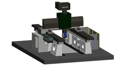 New this year, Zayer shows machining type Gantry model Neos Center