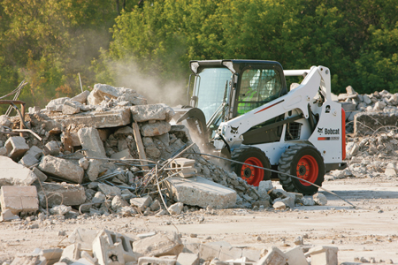 Bobcat is located in the EMEA region of a market share in skid steer close to 45%
