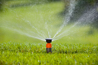 Underground irrigation of Gardena in operation