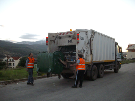 Servicio de recogida de basuras en Grecia