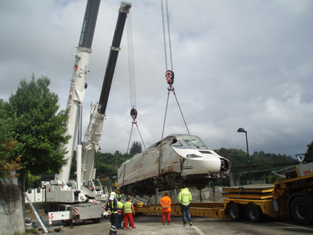 Trabajos de elevacin con la locomotora