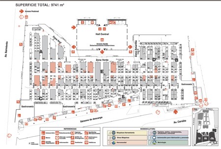 Plano de la exposicin en el recinto de La Rural en Buenos Aires (cortesa de Emaqh)