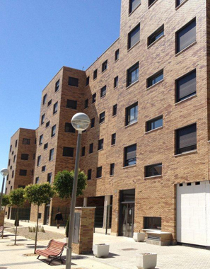 Facade of dwellings at a Madrid district