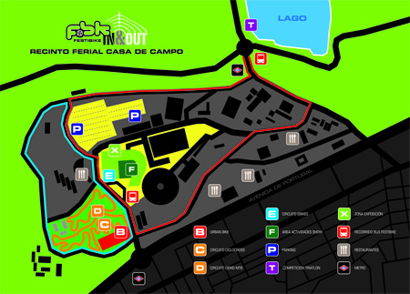 Plano del recinto ferial del Festibike 2013