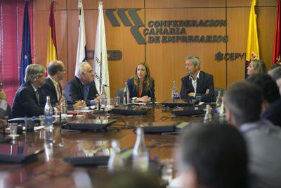 La directora general de Transportes del Gobierno de Canarias, Rosa Dvila...