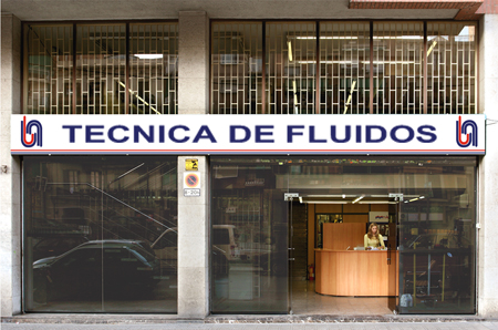 Main entrance to the historical offices of the Marine street, in Barcelona