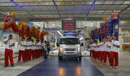 Acto de celebracin de las 7 millones de unidades vendidas de la gama Ford Transit