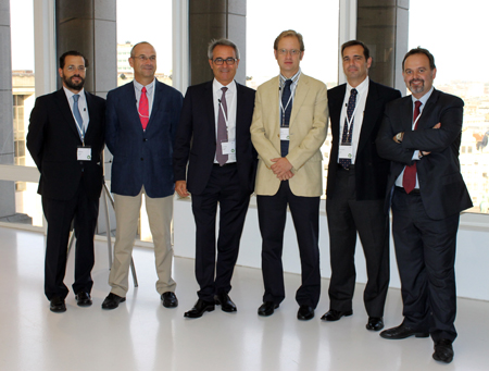 Miembros de la delegacin espaola con Andre Goig