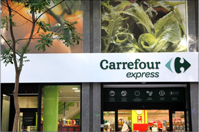 La cadena de distribucin utiliza la ensea Carrefour Express para denominar a los supermercados de hasta 700 metros cuadrados...