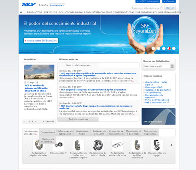 Nueva web de SKF