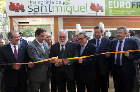 El ministro Arias Caete fue el encargado de inaugurar esta edicin de Fira Sant Miquel y Eurofruit