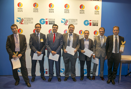 Foto de grupo con los galardonados en la Galera de la Innovacin de Trafic 2013