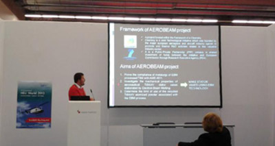 Vojislav Petrovic, del rea de Nuevos Procesos de Fabricacin de Aimme, present los resultados cientficos del proyecto Aerobeam...