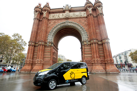 Presentation of the taxi Nissan and-NV200 in Barcelona