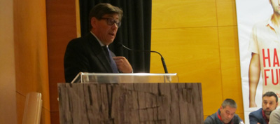 Arturo Aliaga, adviser of Industry and Innovation of the Government of Aragon, in his intervention in the XIV Regional Congress of the Metal...