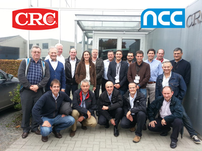 Los miembros de las cooperativas del grupo NCC invitadas a la central europea de la compaa CRC Industries en Blgica