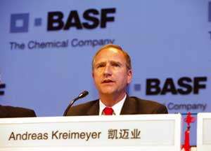 Dr. Andreas Kreimeyer, miembro del comit ejecutivo de Basf, responsable para Asia