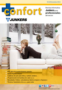 Portada de la revista +Confort, edicin de Navidad de Junkers