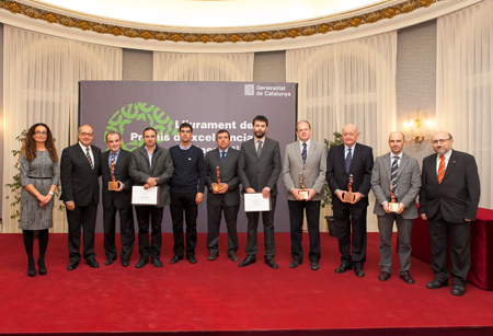 Foto de grupo con los galardonados en los Premios de Excelencia Energtica