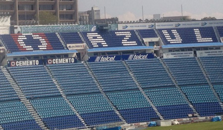 Nuevos asientos de Daplast en el estadio del equipo mejicano Cruz Azul. Foto: elgolfo.info