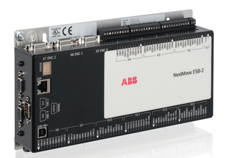 Controlador multi-eje NextMove-ESB de ABB se utiliza en maquinaria de acabado de impresin de Rollem
