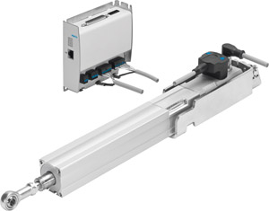Technology of accionamiento simple and of low cost with the electrical cylinder Festo EPCO of his Optimised Motion Series'. Photo: Festo AG & Co. KG...