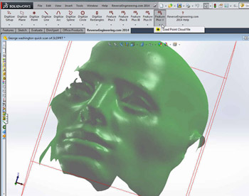 Scanned 3D of a human face