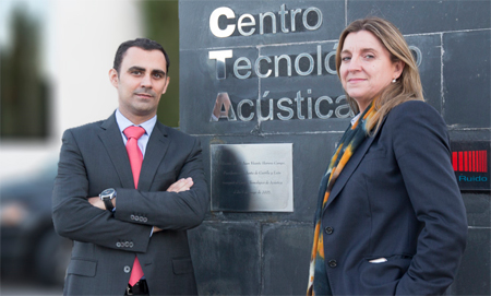 Ana Espinel, directora general de Audiotec, y Miguel Ausejo, nuevo delegado de la oficina tcnica para la zona centro