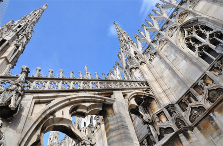 Detalli de l'arquitectura gtica de la Catedral de Mil